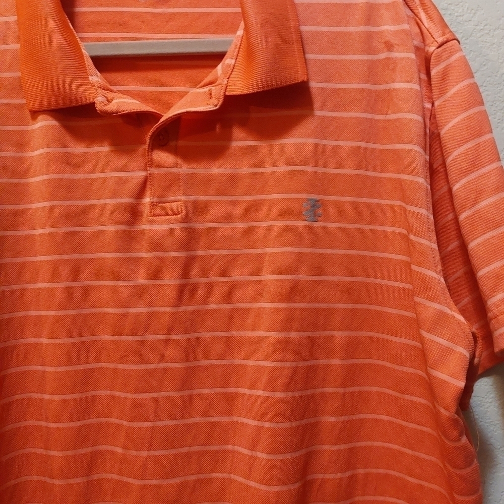 IZOD Mens Short Sleeve Striped Polo Shirt- size XL - Picture 3 of 4